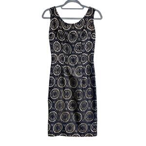 Vintage Jackie Morgan Womens Black Lace Sheath Dress